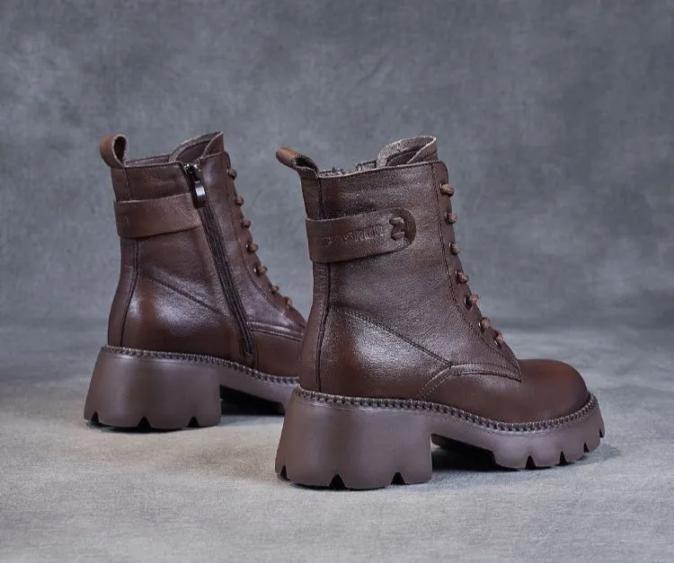 PU Leather Ankle Boots