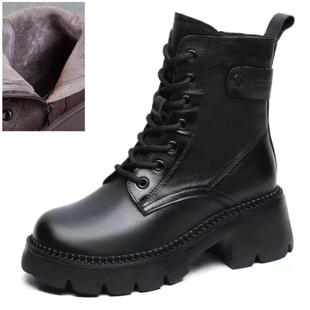 PU Leather Ankle Boots