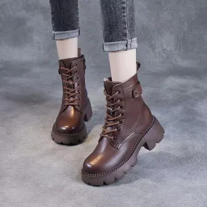 PU Leather Ankle Boots