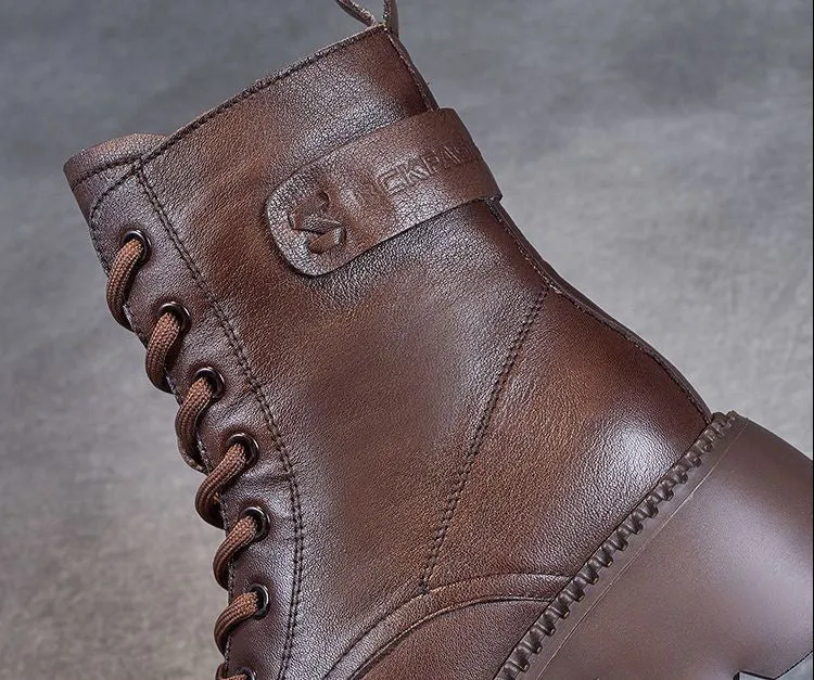 PU Leather Ankle Boots