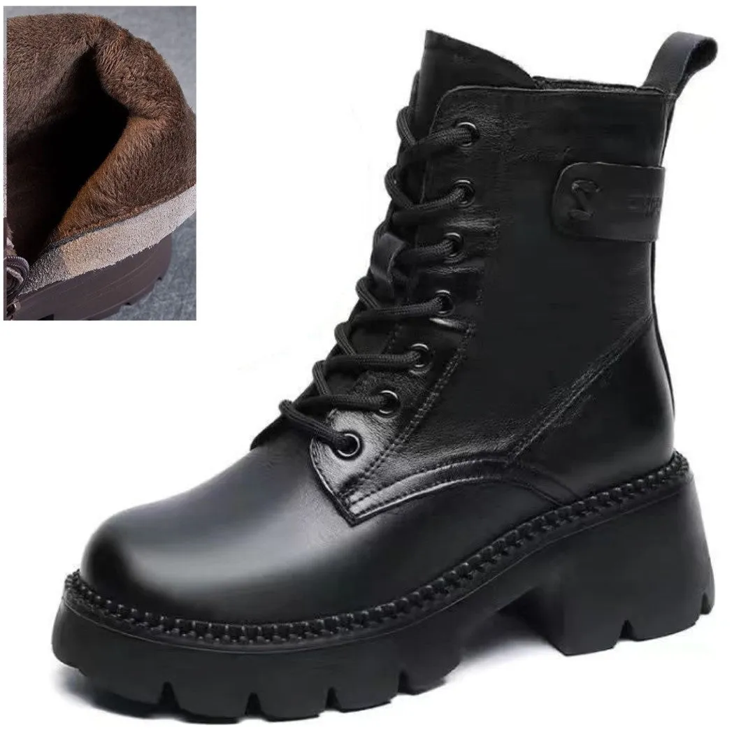 PU Leather Ankle Boots