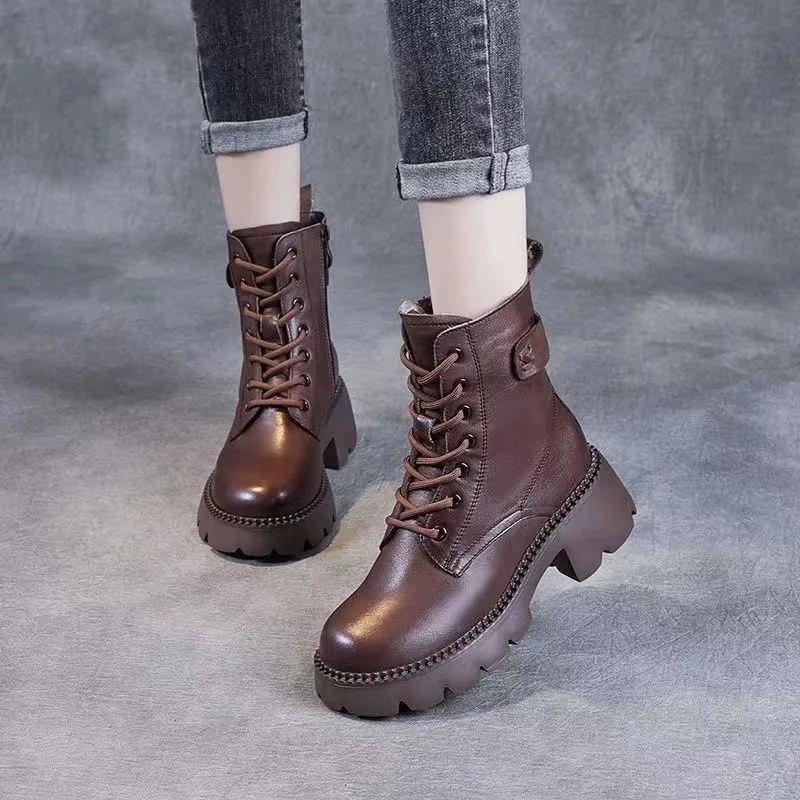 PU Leather Ankle Boots