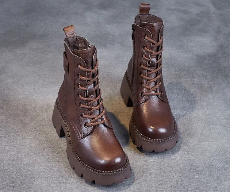 PU Leather Ankle Boots