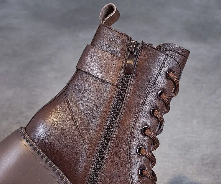 PU Leather Ankle Boots