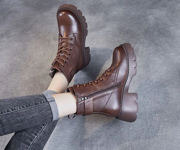 PU Leather Ankle Boots