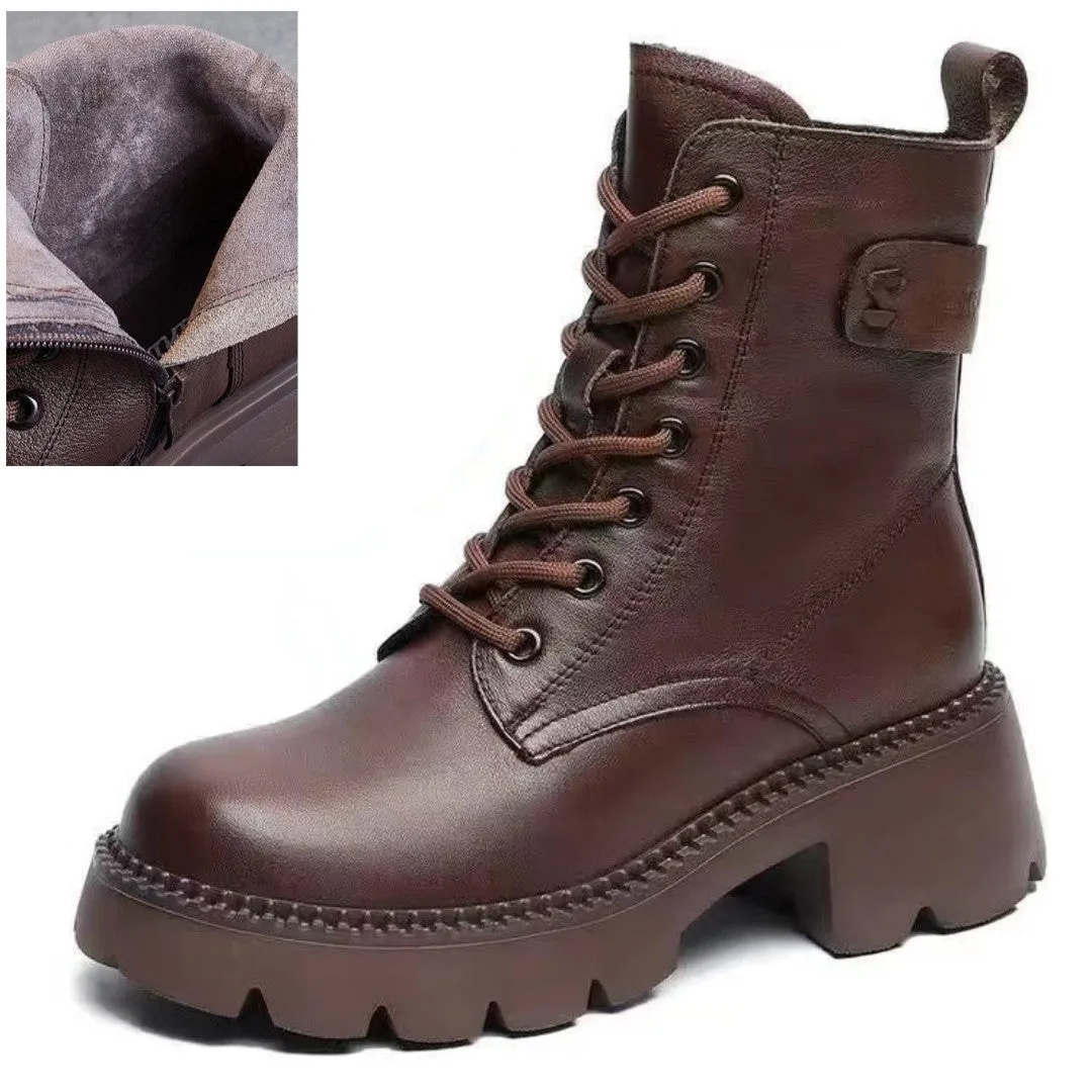 PU Leather Ankle Boots