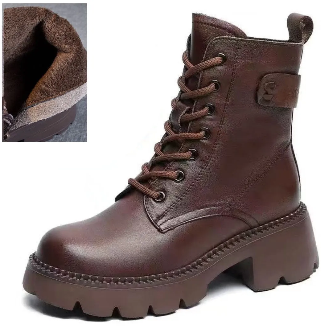 PU Leather Ankle Boots