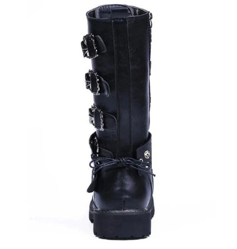 Punk motorcycle boots