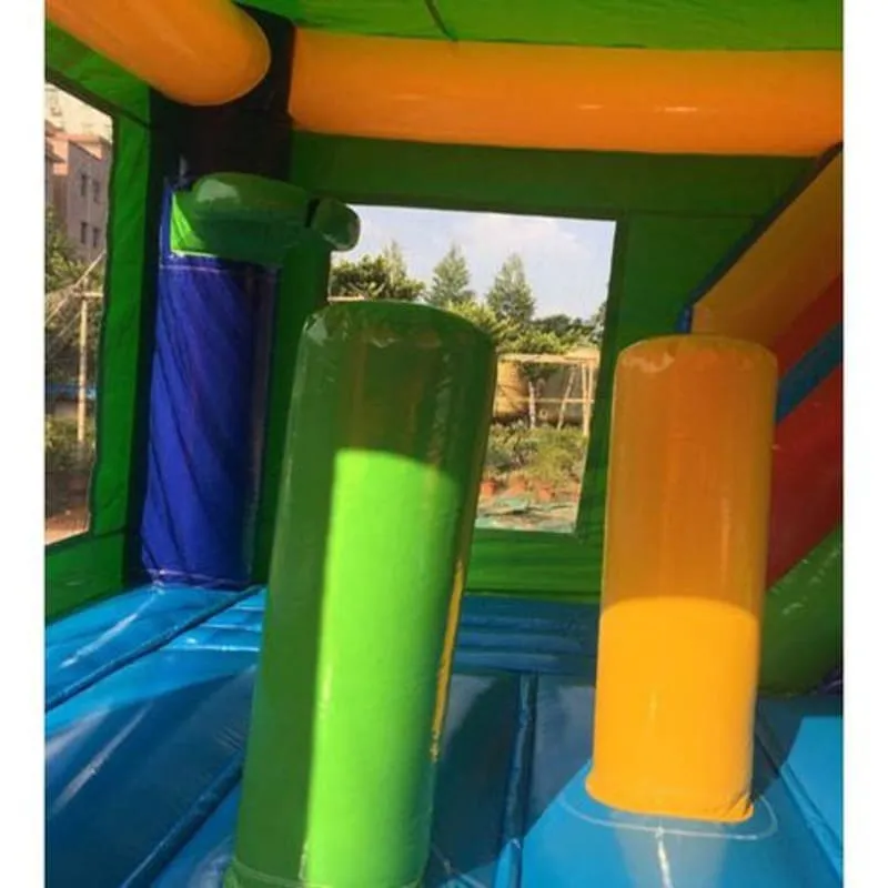 Rainbow Castle Bounce House Combo Wet n Dry with Slide