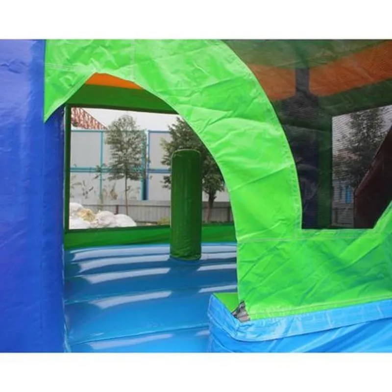 Rainbow Castle Bounce House Combo Wet n Dry with Slide