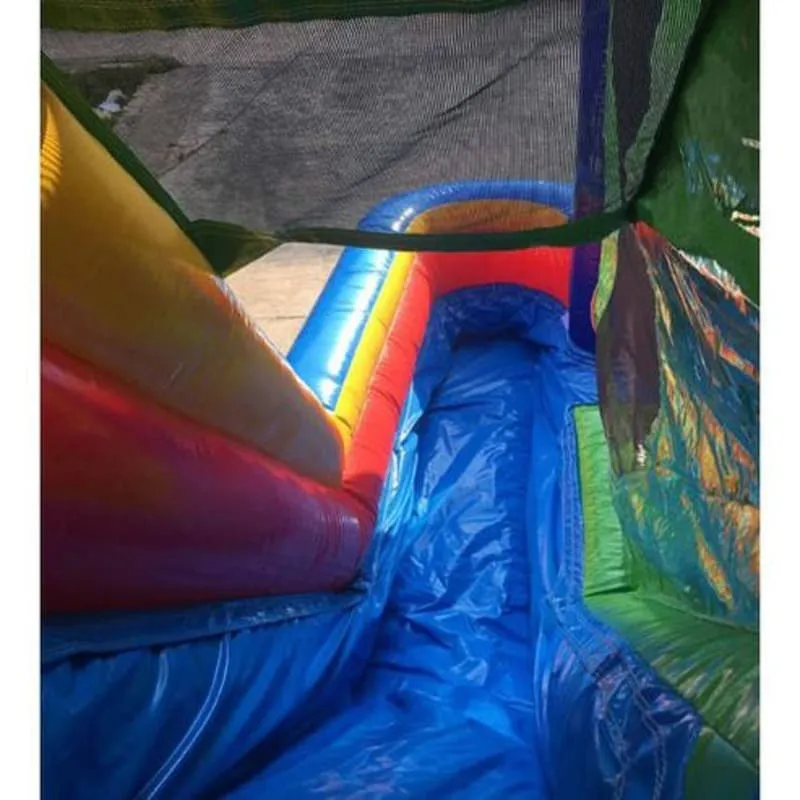 Rainbow Castle Bounce House Combo Wet n Dry with Slide