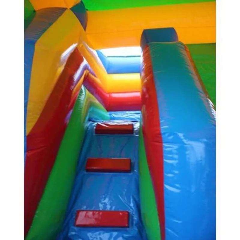 Rainbow Castle Bounce House Combo Wet n Dry with Slide
