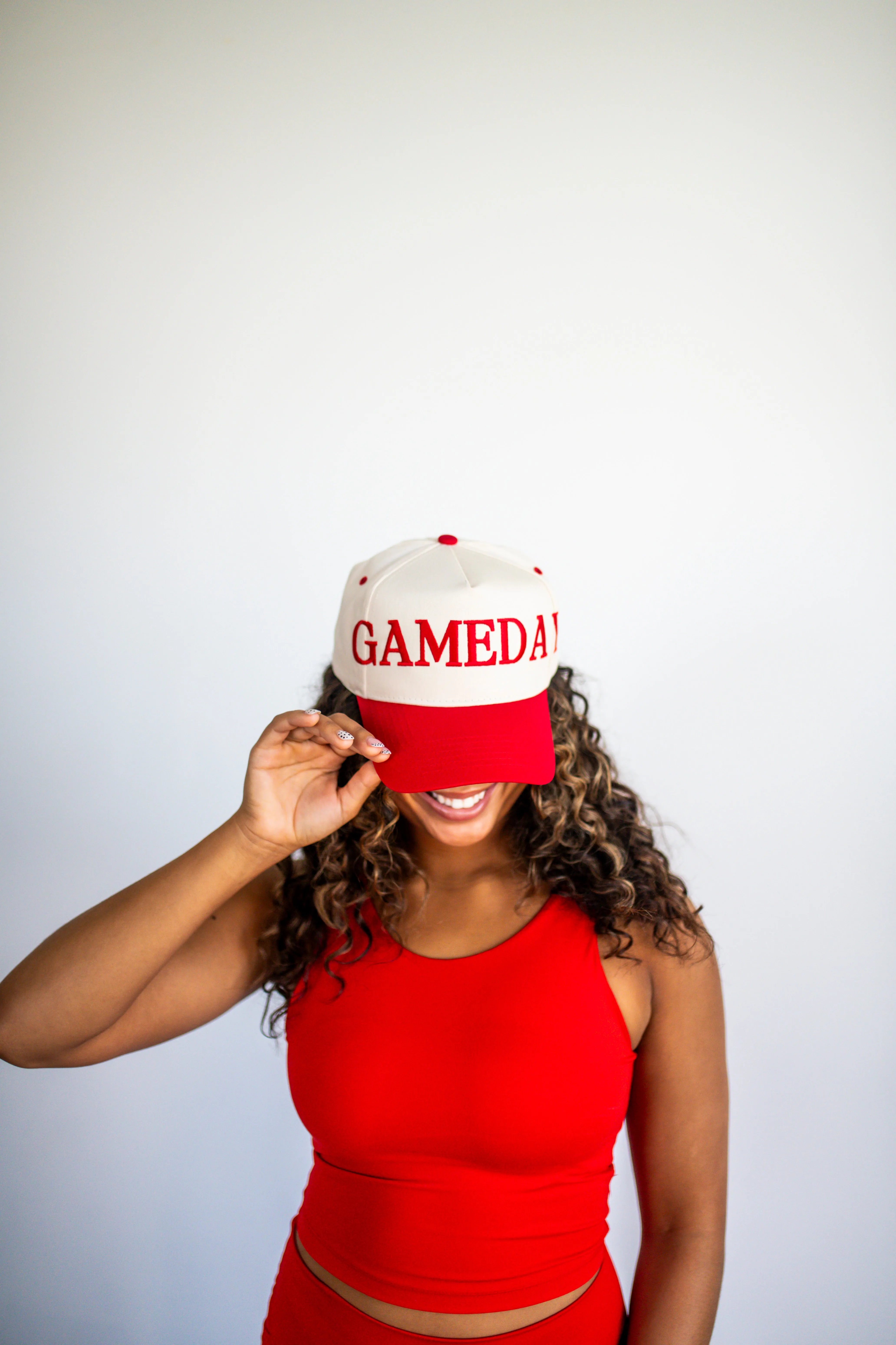 Red Gameday Wrap Around Vintage Trucker Hat