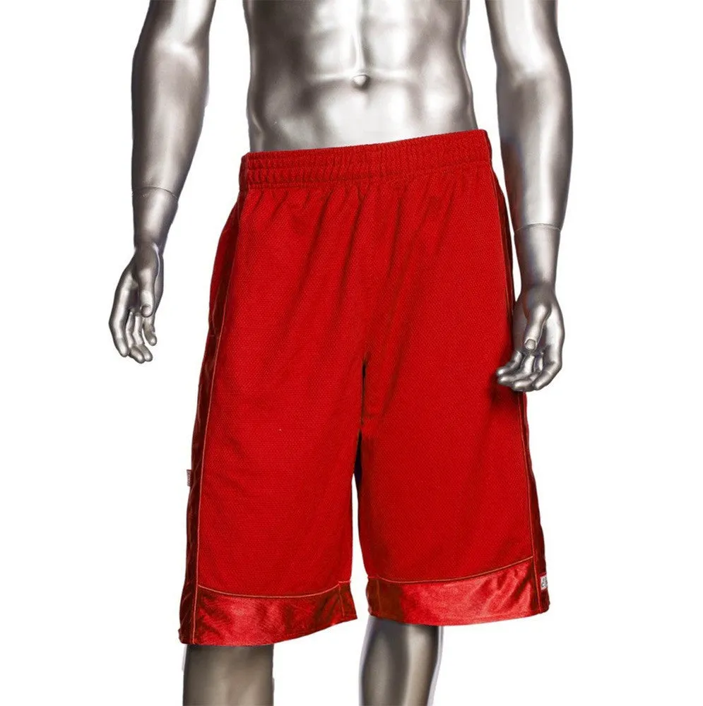 Red Men's Pro Club Mesh Jersey Basketball Shorts