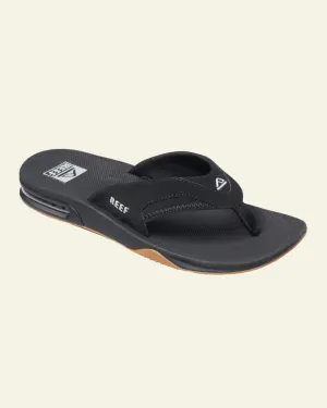 Reef | Fanning Sandal | Black   Silver