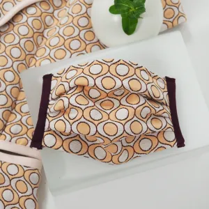 'Retro Peach' Reversible Face Mask