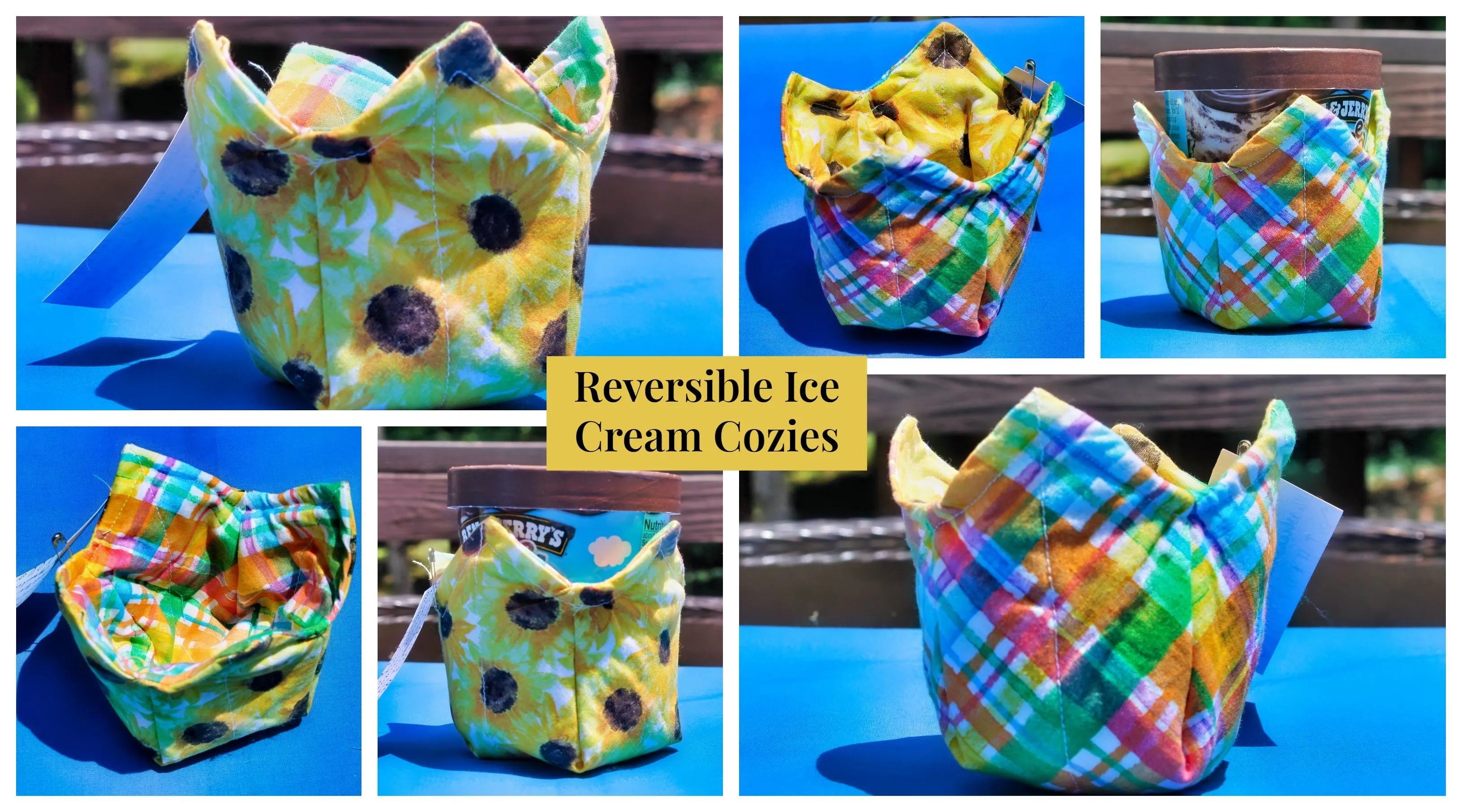Reversible Ice Cream Pint Cozies