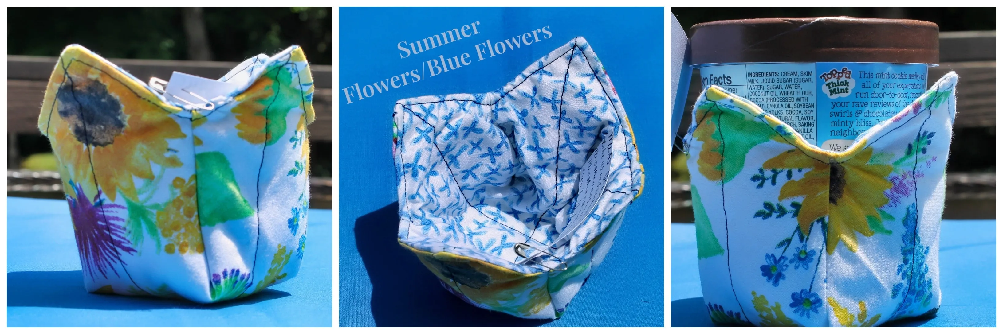 Reversible Ice Cream Pint Cozies