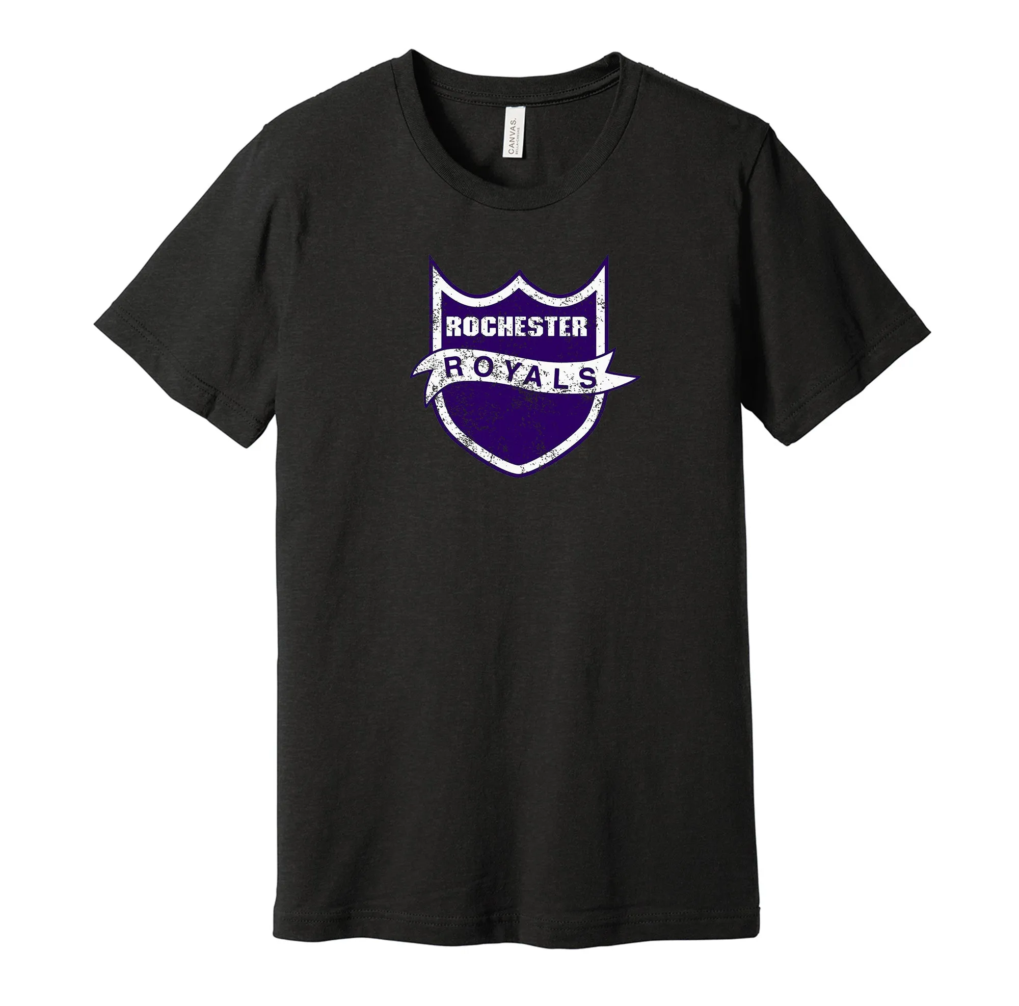 Rochester Royals Distressed Logo Shirt - Defunct Basketball Team - Celebrate Sacramento Heritage and History - Hyper Than Hype