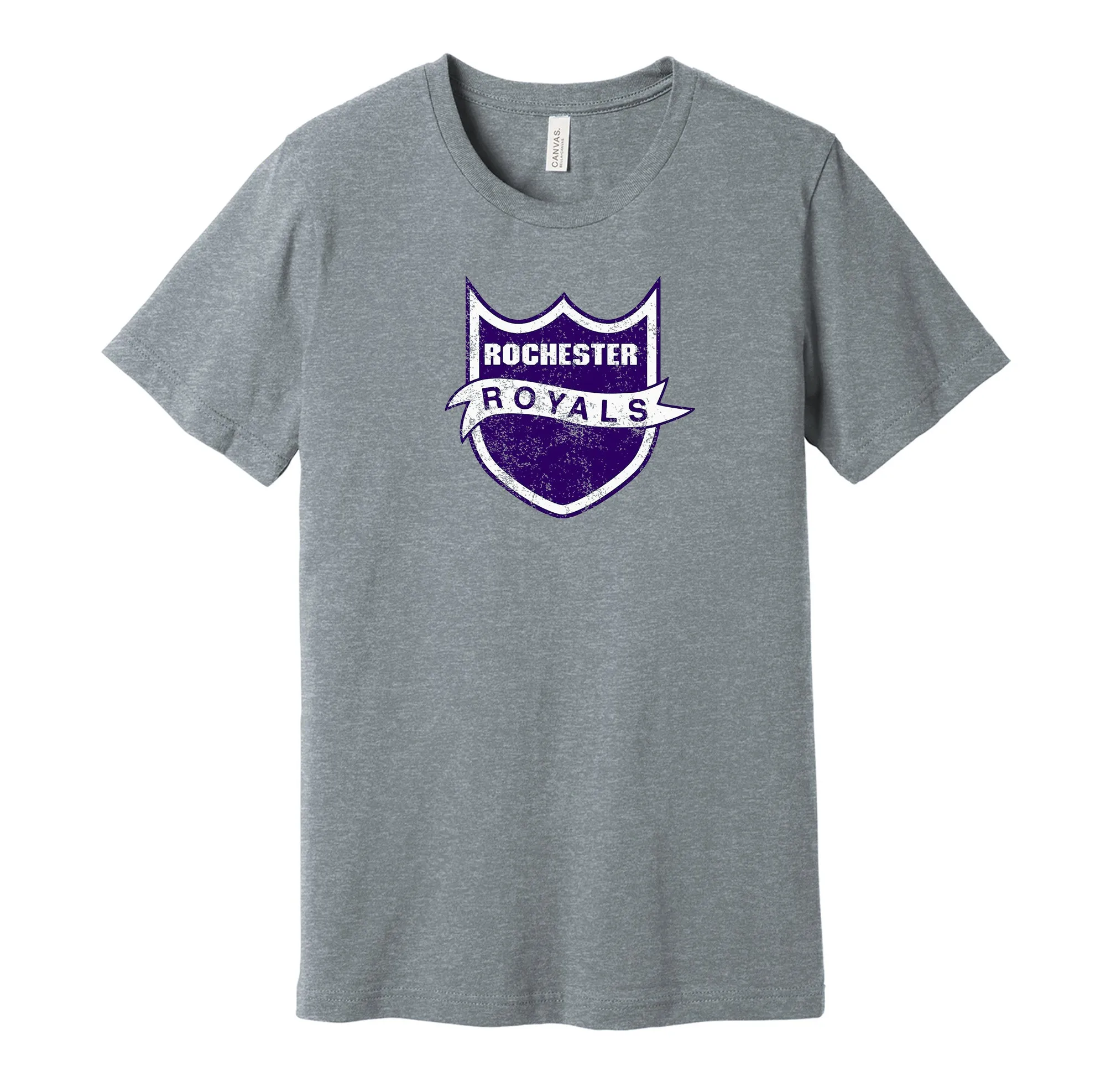 Rochester Royals Distressed Logo Shirt - Defunct Basketball Team - Celebrate Sacramento Heritage and History - Hyper Than Hype