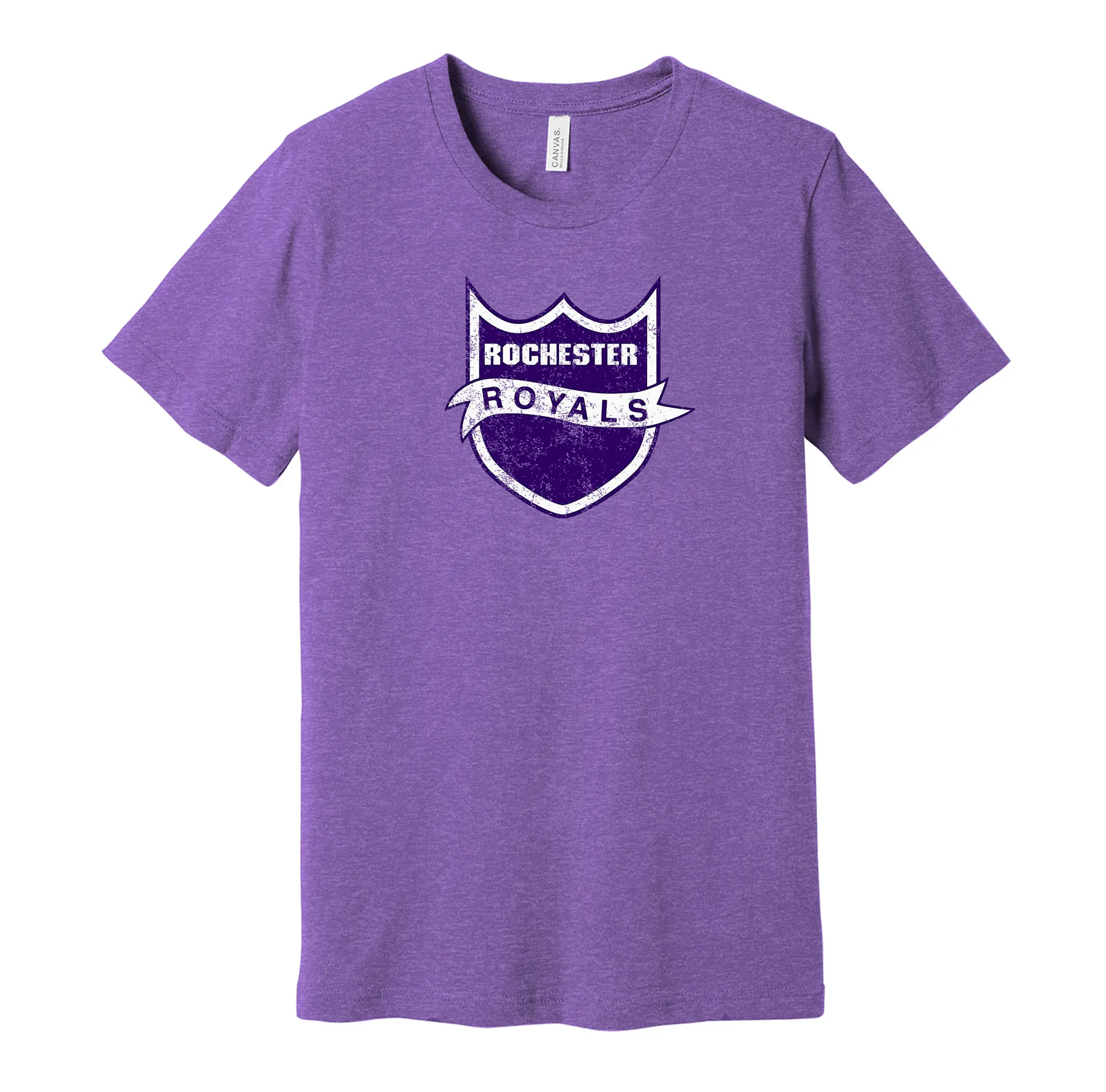 Rochester Royals Distressed Logo Shirt - Defunct Basketball Team - Celebrate Sacramento Heritage and History - Hyper Than Hype