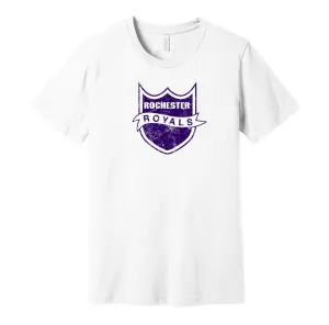 Rochester Royals Distressed Logo Shirt - Defunct Basketball Team - Celebrate Sacramento Heritage and History - Hyper Than Hype