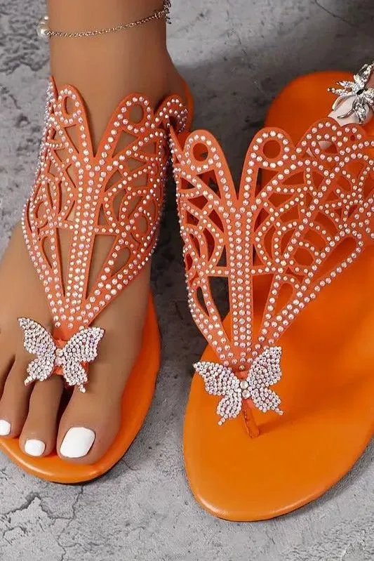 Rosalia - Stylish Leather Sandal With Butterfly Cover