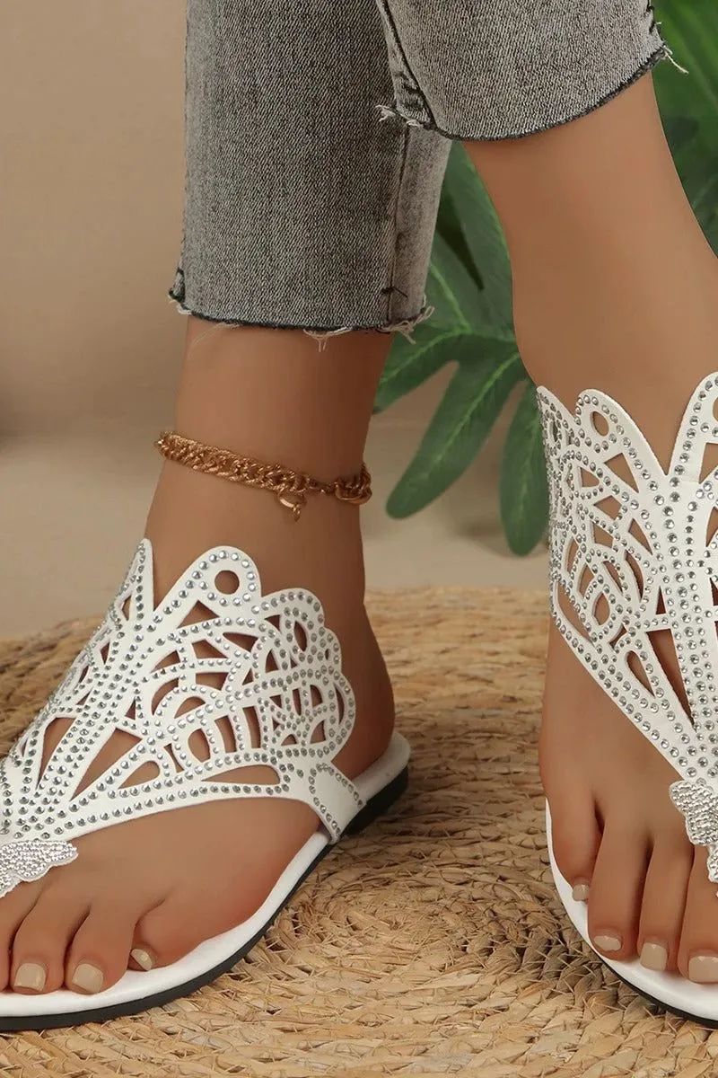 Rosalia - Stylish Leather Sandal With Butterfly Cover