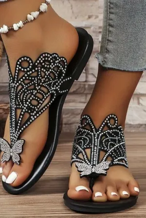 Rosalia - Stylish Leather Sandal With Butterfly Cover