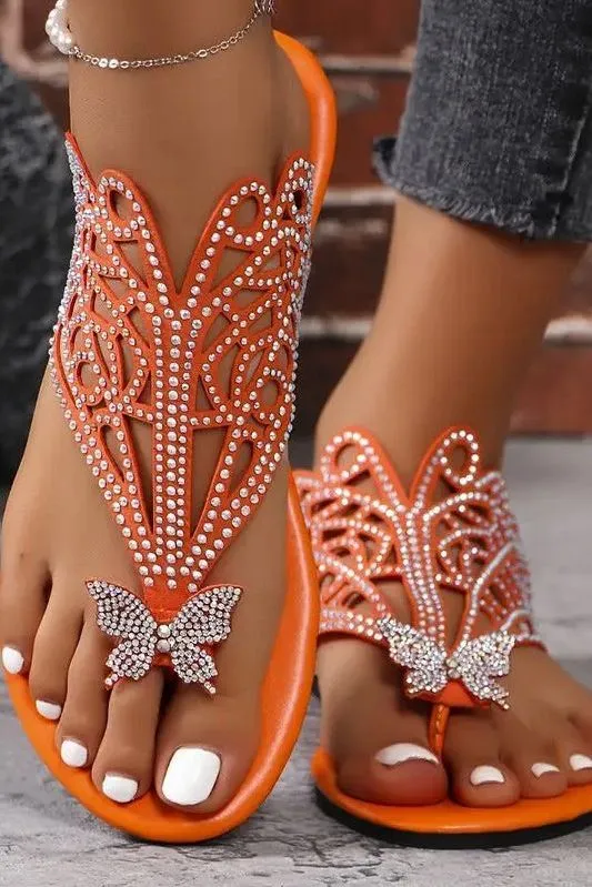 Rosalia - Stylish Leather Sandal With Butterfly Cover