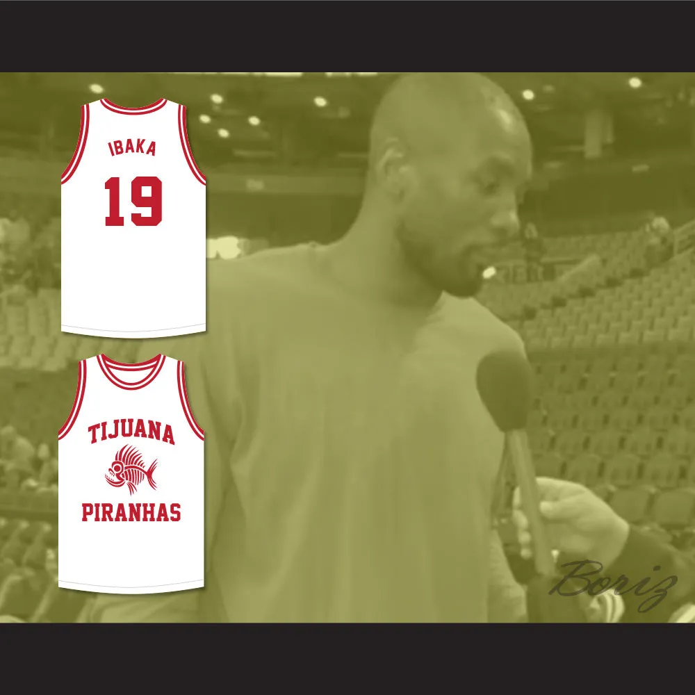 Serge Ibaka 19 Tijuana Piranhas White Basketball Jersey Mexican Expansion Team