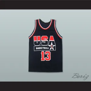 Shaquille O'Neal 13 USA Team Away Basketball Jersey