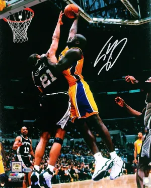 Shaquille O'Neal Lakers Magic Signed 16x20 Spotlight SHAQ Photo Beckett BAS