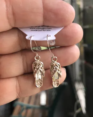 Silver Flip Flops, Earrings