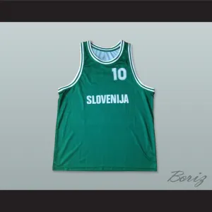 Slovenija 10 National Team Green Basketball Jersey