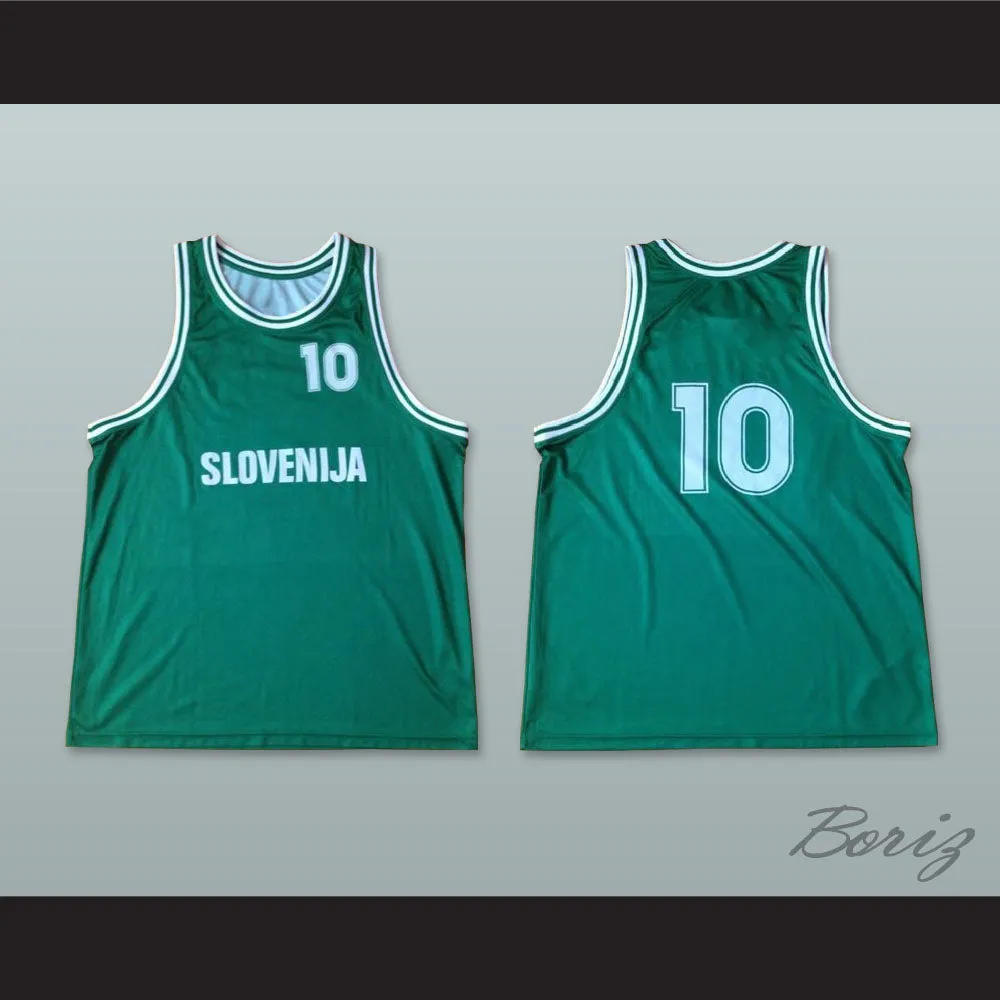 Slovenija 10 National Team Green Basketball Jersey