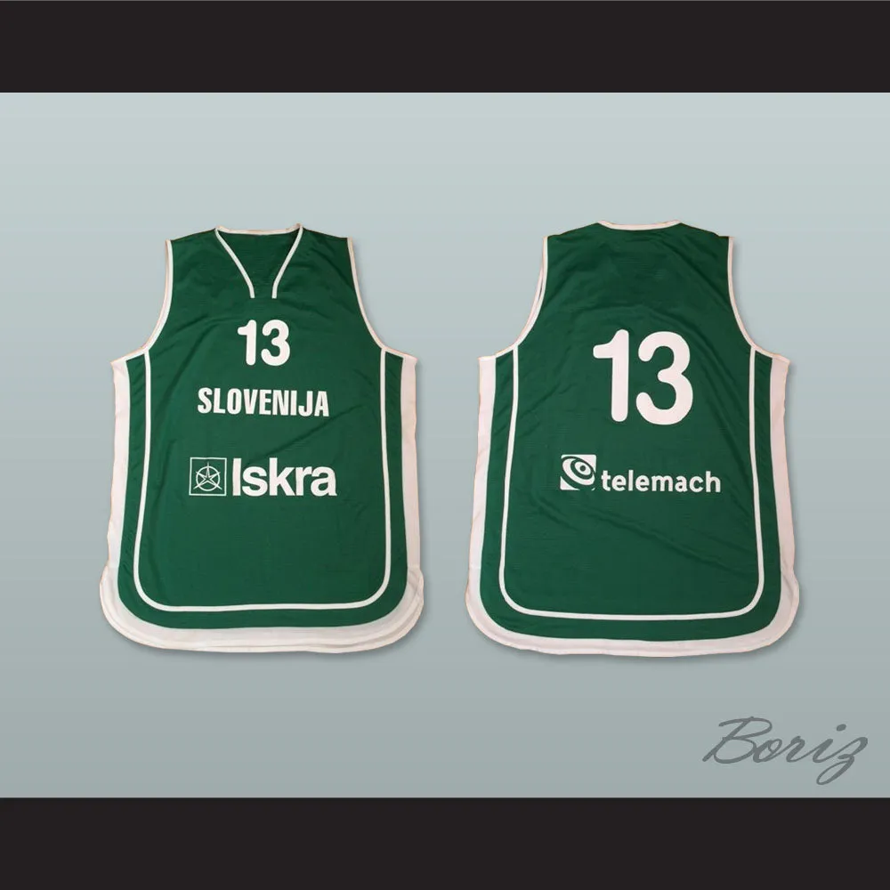 Slovenija 13 National Team Green Basketball Jersey