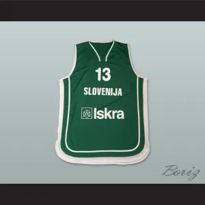 Slovenija 13 National Team Green Basketball Jersey