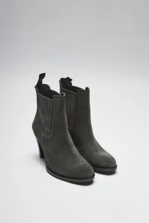 SOFIA Damen Grau Lederstiefelette