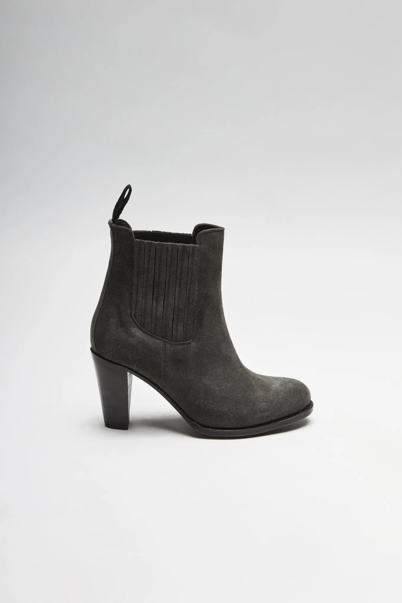 SOFIA Damen Grau Lederstiefelette
