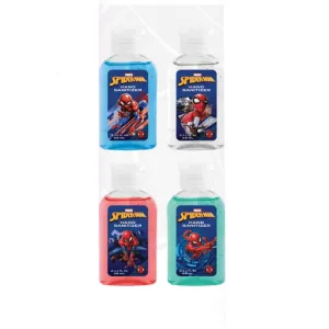 Spiderman Boys Travel Hand Sanitizer Pack of 4 Mini Hand Sanitizer Bottles for Kids