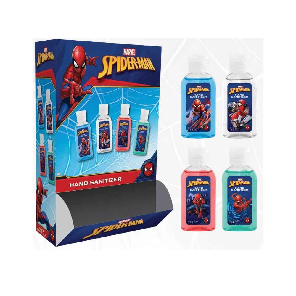 Spiderman Boys Travel Hand Sanitizer Pack of 4 Mini Hand Sanitizer Bottles for Kids