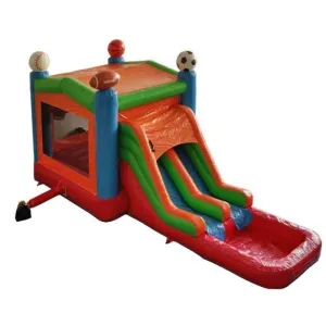 Sports Bounce House Combo With Pool and Slide