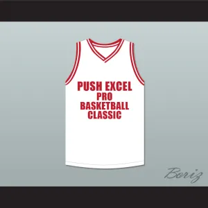 Spud Webb 4 Push Excel Pro Basketball Classic White Basketball Jersey 1988 Charity Event