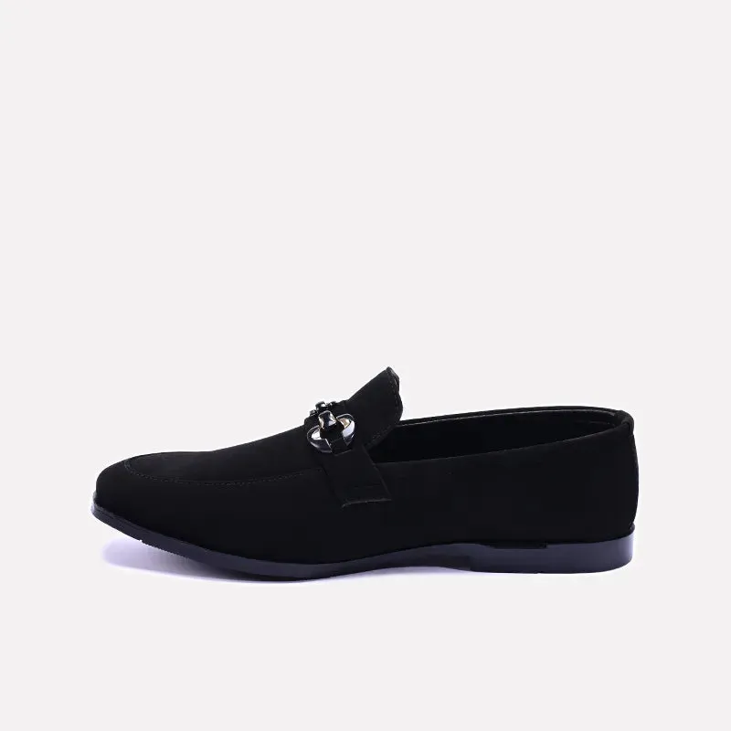 Steelman Black Velvet Dress Loafers 0111305