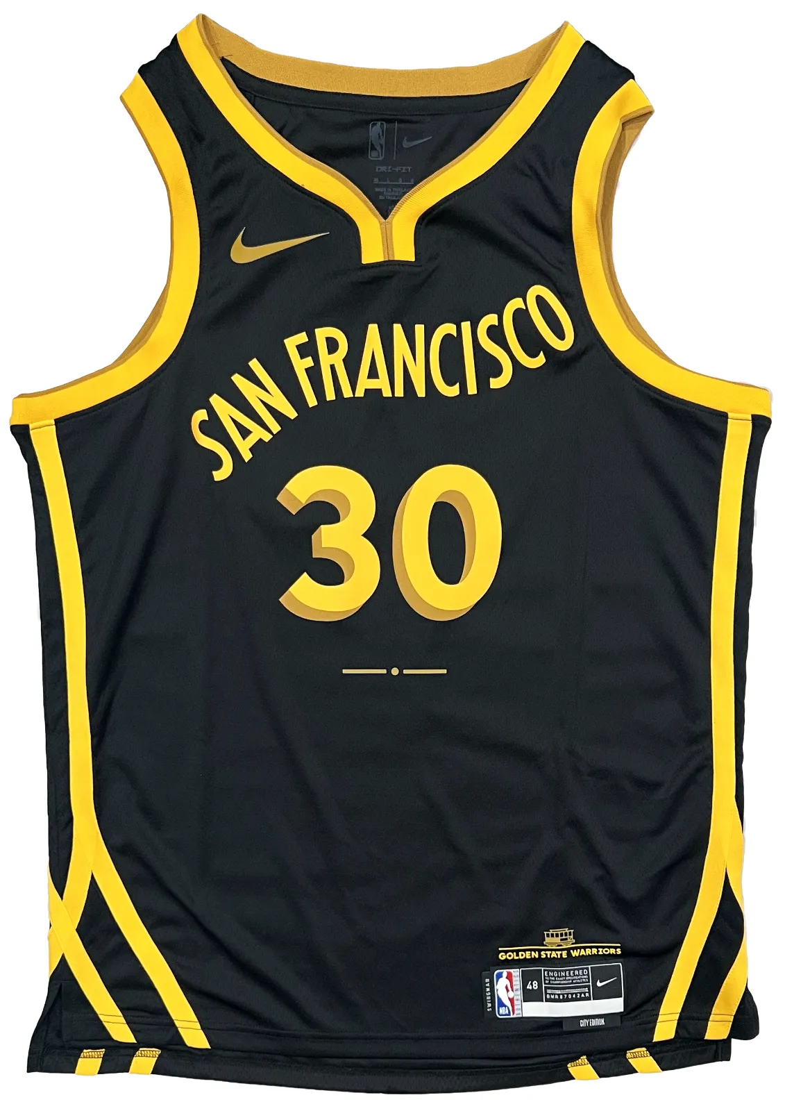 Stephen Curry GS Warriors Signed Night Night Insc Authentic Nike City Jersey JSA