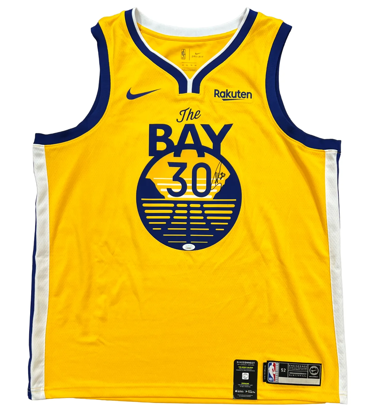 Stephen Curry Warriors Signed The Bay Gold Swingman Nike Jersey JSA LOA