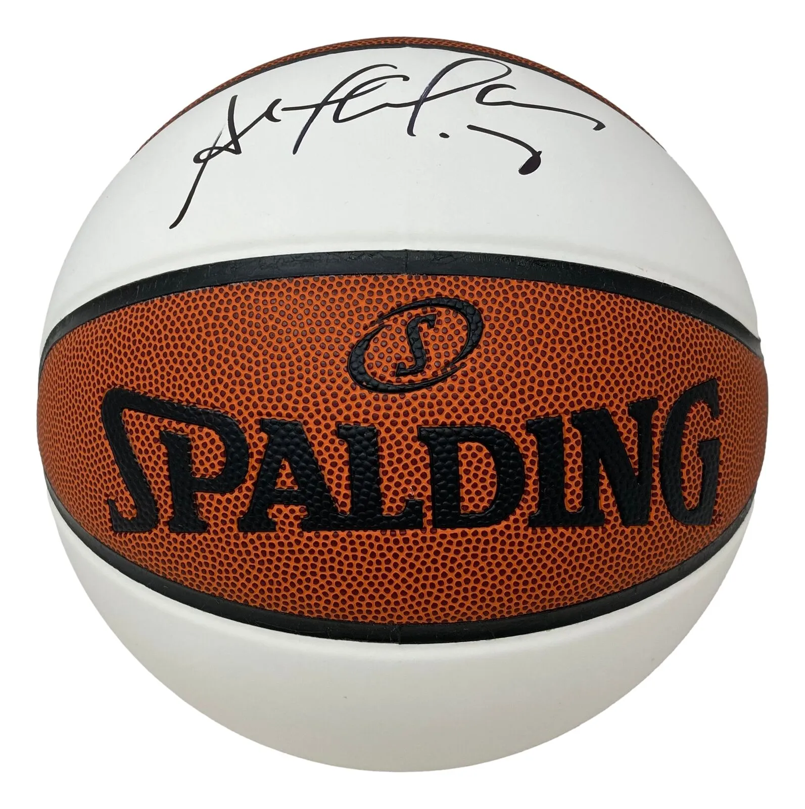 Stephon Marbury Signed Spalding NBA White Panel Replica Basketball BAS ITP
