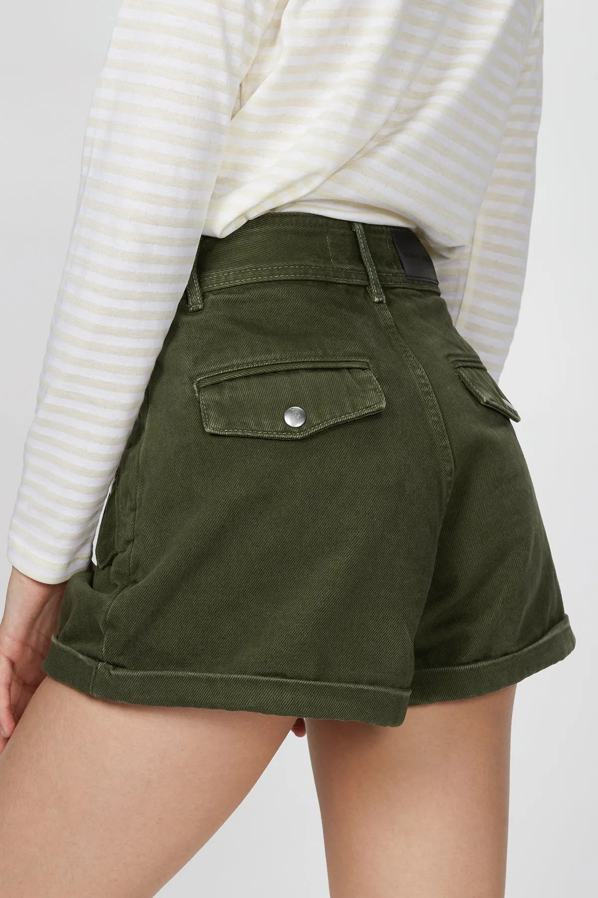 STRETCH-LINEN CARGO SHORTS
