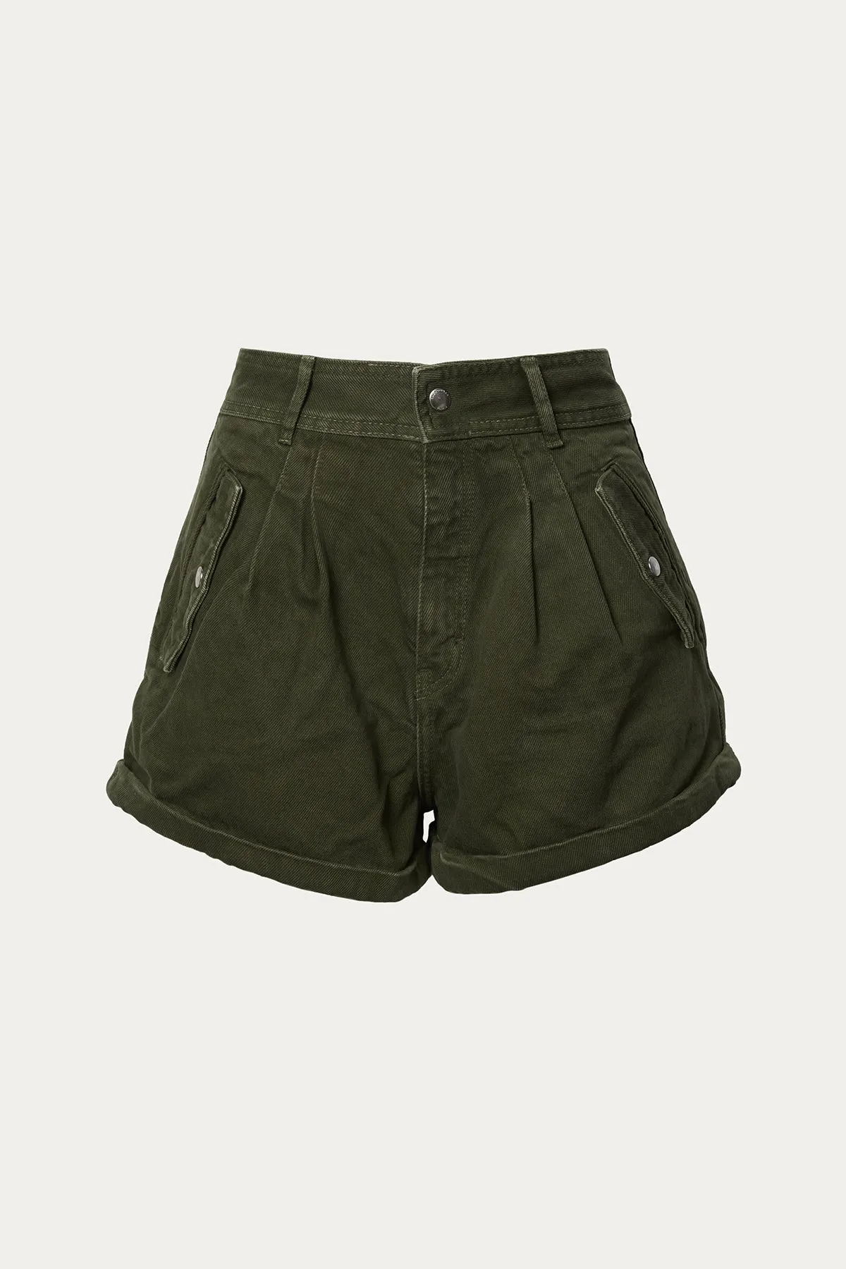 STRETCH-LINEN CARGO SHORTS